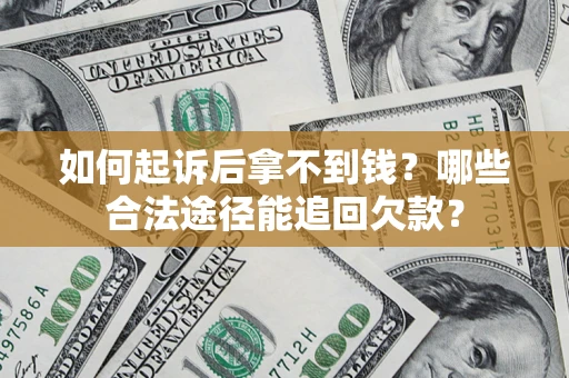 武汉如何起诉后拿不到钱？哪些合法途径能追回欠款？
