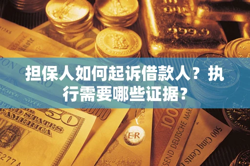 武汉担保人如何起诉借款人？执行需要哪些证据？