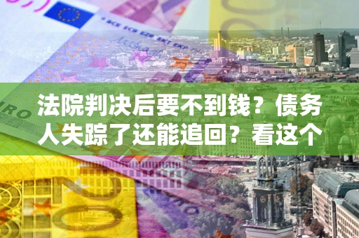 武汉法院判决后要不到钱？债务人失踪了还能追回？看这个方法！