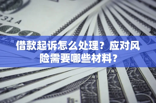 武汉借款起诉怎么处理？应对风险需要哪些材料？