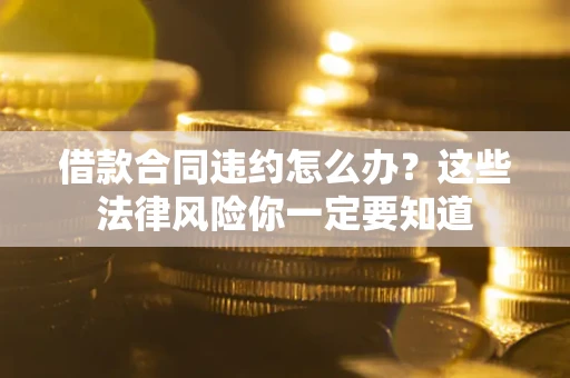 武汉借款合同违约怎么办？这些法律风险你一定要知道