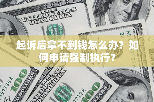 武汉起诉后拿不到钱怎么办？如何申请强制执行？
