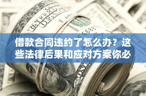武汉借款合同违约了怎么办？这些法律后果和应对方案你必须知道