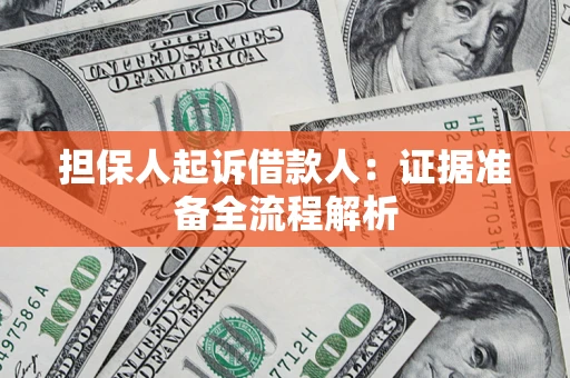 武汉担保人起诉借款人：证据准备全流程解析