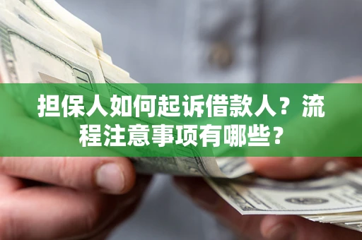 武汉担保人如何起诉借款人？流程注意事项有哪些？